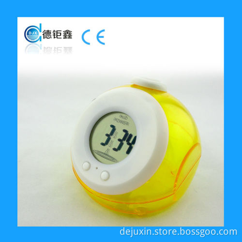 2015 promotional mini water energy clock